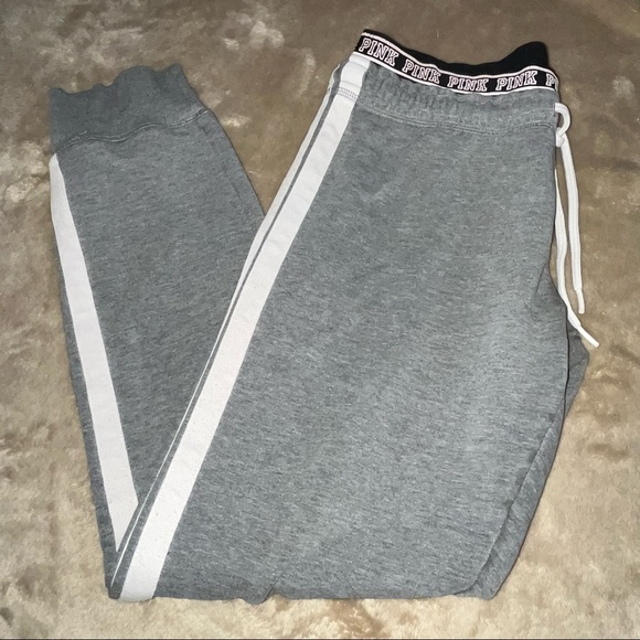 PINK Victoria’s Secret Gray Joggers Size Medium - Picture 4 of 9